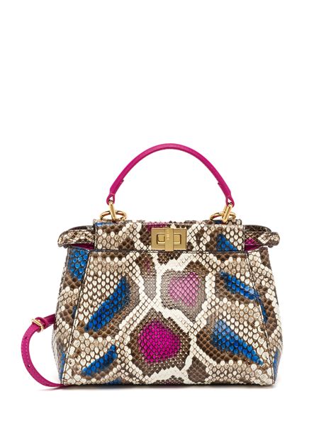 fendi mini peekaboo python price|fendi peekaboo crossover.